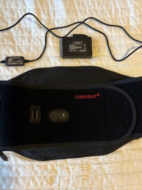 Cue Heat Heating Back Abdomen Wrap Rechargeable Battery